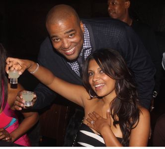 Chris Lighty and Veronica Lighty attend Keesha Johnson and Veronica Lighty's birthday dinner at TAO on April 3, 2009 in 