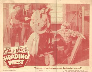 Smiley Burnette, Tommy Coats, Bud Geary, and Matty Roubert in Heading West (1946)