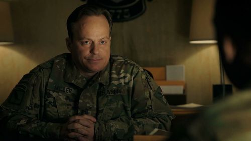 Jeremy Denzlinger as Army JAG Captain Jason Miller in 68 Whiskey (Paramount Network)