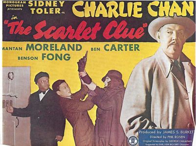 Benson Fong, Mantan Moreland, and Sidney Toler in The Scarlet Clue (1945)