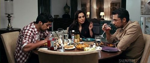 Randeep Hooda, Rani Mukerji, and Saqib Saleem in Bombay Talkies (2013)