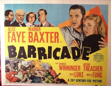 Warner Baxter, Alice Faye, Doris Lloyd, Keye Luke, Arthur Treacher, and Charles Winninger in Barricade (1939)