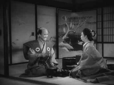 Chôjûrô Kawarasaki and Yôko Umemura in The 47 Ronin (1941)