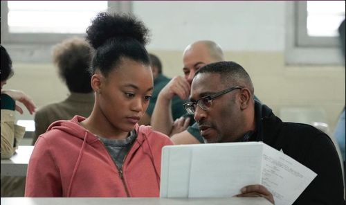Still of Tyla Harris being directed by George Tillman on pilot of For Life ABC (2019)