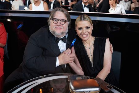 Oscar® nominee Guillermo del Toro and co-writer Kim Morgan during the 94th Oscars® at the Dolby Theatre at Ovation Holly