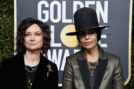 Sara Gilbert and Linda Perry at an event for 2019 Golden Globe Awards (2019)