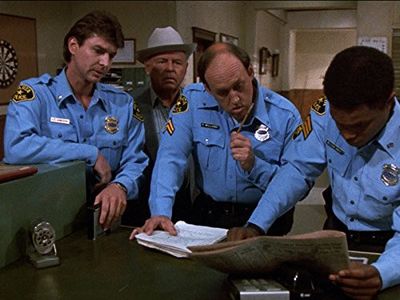 Carroll O'Connor, David Hart, Hugh O'Connor, and Geoffrey Thorne in In the Heat of the Night (1988)