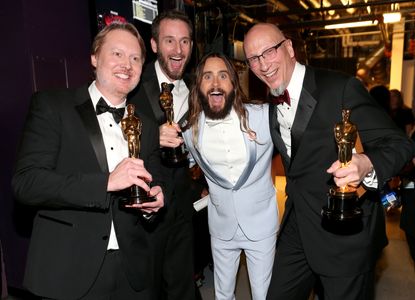 Jared Leto, Roy Conli, Chris Williams, and Don Hall at an event for The Oscars (2015)