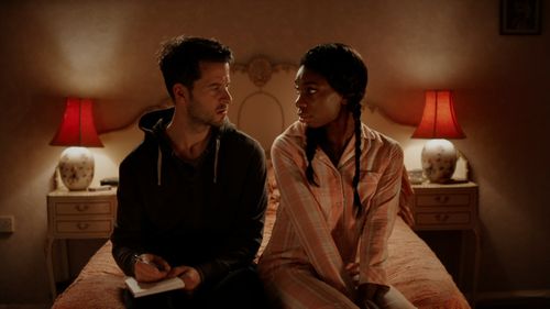 Robert Lonsdale and Michaela Coel in Chewing Gum (2015)