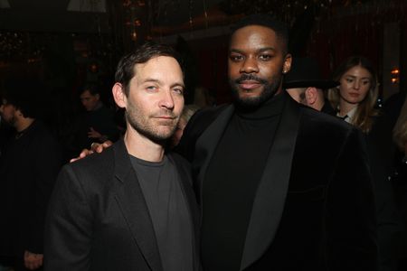 Tobey Maguire and Jovan Adepo at an event for Babylon (2022)