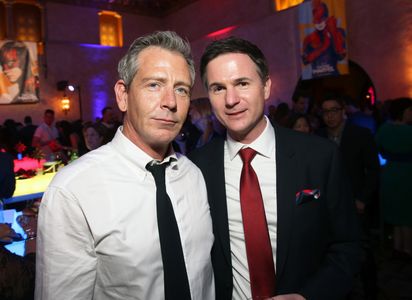 Ryan Fleck and Ben Mendelsohn at an event for Captain Marvel (2019)