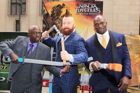 Gary Anthony Williams, Stephen Farrelly, and Thaddeus Bullard at an event for Teenage Mutant Ninja Turtles: Out of the S