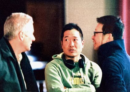 Richard Gere, Andrew Loo and Andrew Lau on set for The Flock