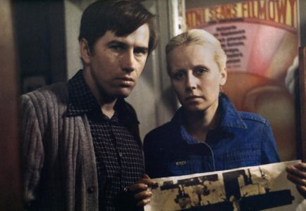 Krystyna Janda and Jerzy Radziwilowicz in Man of Iron (1981)