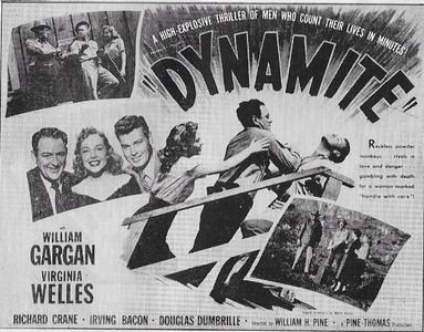 Richard Crane, William Gargan, and Virginia Welles in Dynamite (1949)