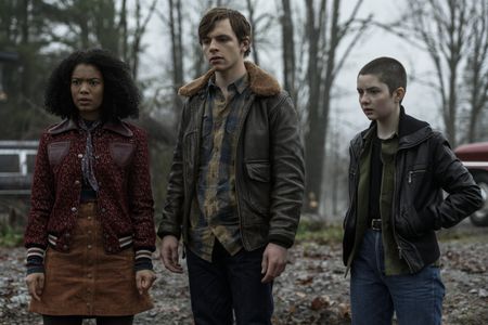 Ross Lynch, Jaz Sinclair, and Lachlan Watson in Chilling Adventures of Sabrina (2018)