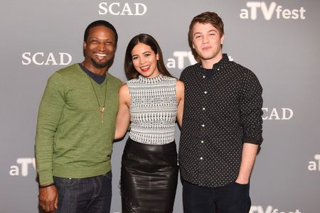 Angelique with co-stars Elvis Nolasco and Connor Jessup at SCAD aTVfest