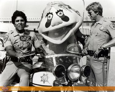 Erik Estrada, Larry Wilcox, and The Krofft Puppets in CHiPs (1977)