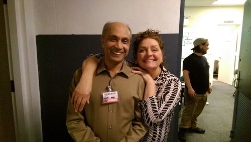 On the set of Law & Order SVU with Aida Turturro