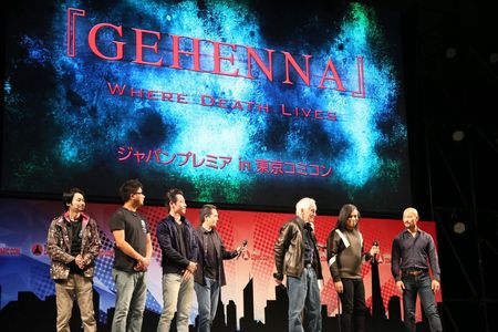 Sean Sprawling introducing his film Gehenna: where death lives alongside Lance Henriksen & Director Hiroshi Katagiri.