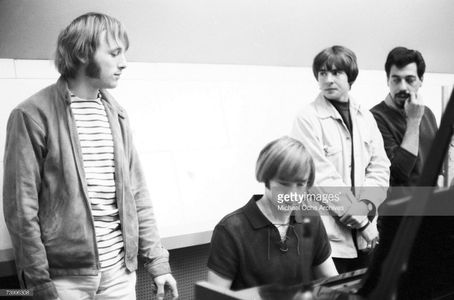 Hank Cicalo, Davy Jones, Stephen Stills, Peter Tork, and The Monkees in The Monkees (1965)