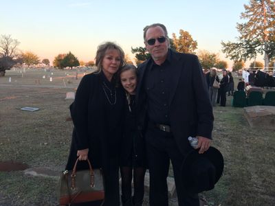 Meg with Will Patton and Bonnie Bedelia on the set of The Scent of Rain & Lightning.