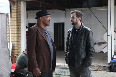 Ken Foree and Milan Todorovic on the set of The Rift.