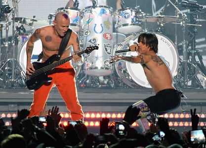 Flea and Anthony Kiedis at an event for Super Bowl XLVIII Halftime Show (2014)