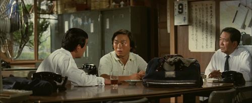 Yoshio Inaba, Seiji Matsuyama, and Tetsurô Tanba in The Castle of Sand (1974)