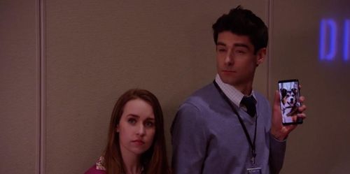 Drew Gehling and Rebecca Knowles in UNBREAKABLE KIMMY SCHMIDT