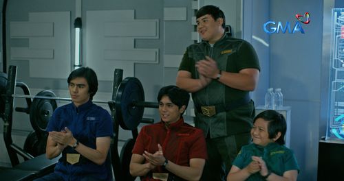 Radson Flores, Miguel Tanfelix, Matt Lozano, and Raphael Landicho in Voltes V: Legacy (2023)