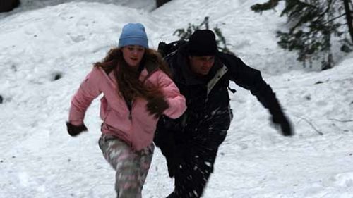 John Schneider and Gregg Christensen in Snow Beast (2011)