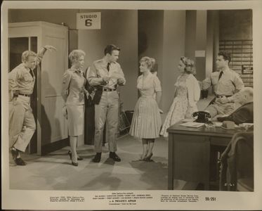Sal Mineo, Barbara Eden, Christine Carère, Barry Coe, Gary Crosby, and Terry Moore in A Private's Affair (1959)