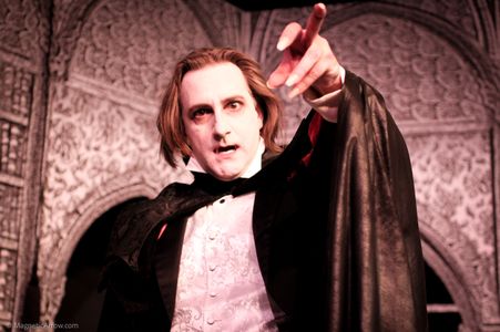 Ryan Reinike as Count Dracula in Hamilton Deane & John L. Balderston's version from Center Stage Theatre's 2021 producti