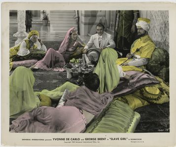 George Brent, Lois Collier, Albert Dekker, Toni Raimando, and June Marlowe in Slave Girl (1947)