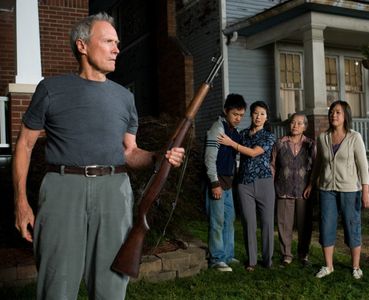 Clint Eastwood, Bee Vang, Ahney Her, Brooke Chia Thao, and Chee Thao in Gran Torino (2008)