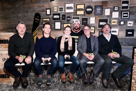 Bill Pullman, Kevin Smith, Matt Bomer, Alex Smith, Andrew J. Smith, and Josh Wiggins at an event for Walking Out (2017)