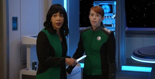 Penny Johnson Jerald and Sarah Jane MacKay in From Unknown Graves (2022)