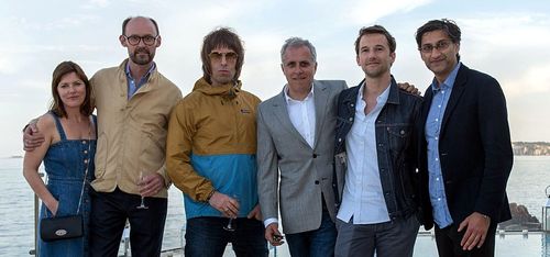 Liam Gallagher, Asif Kapadia, Mat Whitecross, and Simon Halfon at an event for Oasis: Supersonic (2016)