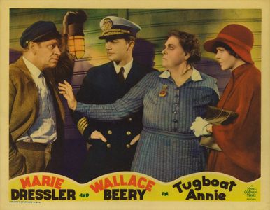 Wallace Beery, Maureen O'Sullivan, Robert Young, and Marie Dressler in Tugboat Annie (1933)