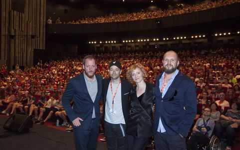 Anna Geislerová, David Ondricek, Sean Ellis, and Krystof Mucha at an event for Anthropoid (2016)