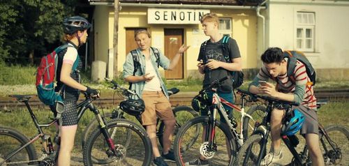Hana Vagnerová, Jan Komínek, Adam Misík, and Vojtech Machuta in Bikers (2017)