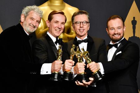 Peter Grace, Kevin O'Connell, Robert Mackenzie, and Andy Wright at an event for The Oscars (2017)