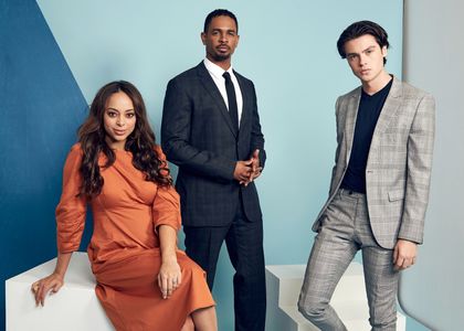 Damon Wayans Jr., Felix Mallard, and Amber Stevens at an event for Happy Together (2018)
