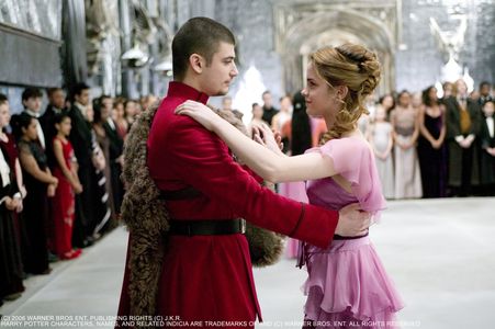 Emma Watson and Stanislav Yanevski in Harry Potter and the Goblet of Fire (2005)