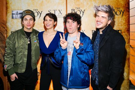 Lauren Cohan, Joey Graceffa, Austin Mahone, and J.C. Caylen at an event for The Boy (2016)