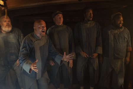 Matthew Maher, Rhys Darby, Samba Schutte, Kristian Nairn, and Samson Kayo in Our Flag Means Death (2022)
