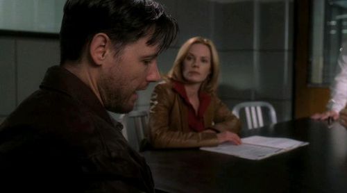 Marg Helgenberger and Frank Military in CSI: Crime Scene Investigation (2000)