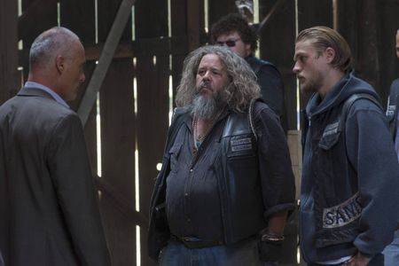 Mark Boone Junior, Charlie Hunnam, Timothy V. Murphy, and Chris Reed in Sons of Anarchy (2008)