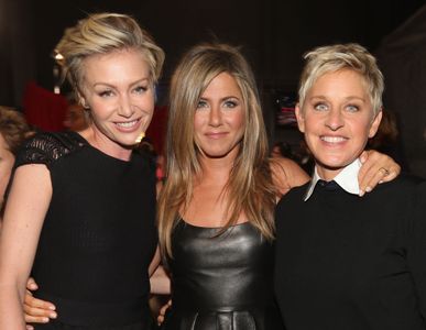 Jennifer Aniston, Ellen DeGeneres, and Portia de Rossi at an event for The 39th Annual People's Choice Awards (2013)